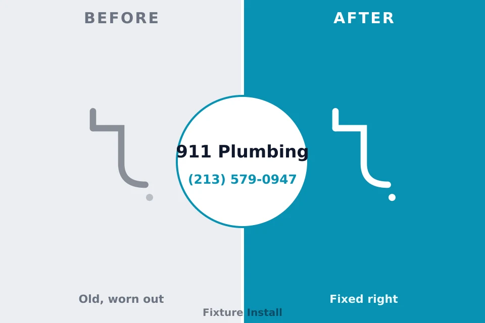 Before and after: plumbing repair New Hartford Center, CT